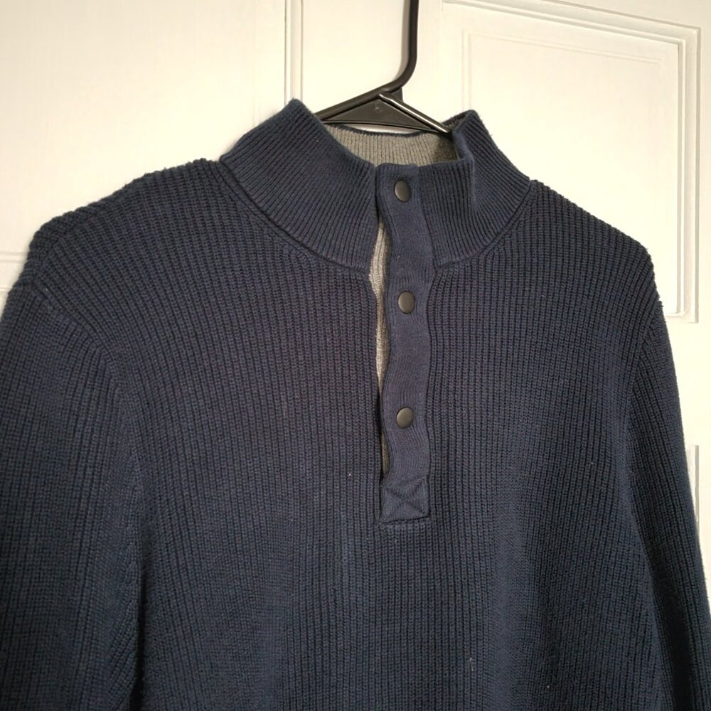 Express Men's 1/4 Button Sweater - Picture 3 of 5